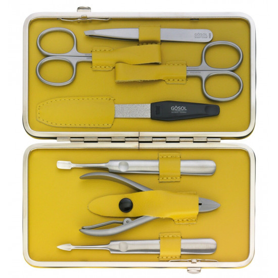 PREMIUM STAINLESS STEEL 7 PCS MEN'S MANICURE SET BY GÖSOL SOLINGEN GERMANY PREMIUM STAINLESS STEEL 7 PCS MEN'S MANICURE SET BY GÖSOL SOLINGEN GERMANY