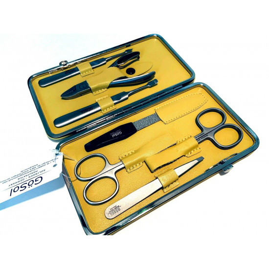 PREMIUM STAINLESS STEEL 7 PCS MEN'S MANICURE SET BY GÖSOL SOLINGEN GERMANY PREMIUM STAINLESS STEEL 7 PCS MEN'S MANICURE SET BY GÖSOL SOLINGEN GERMANY