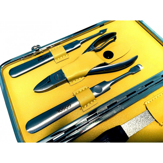 PREMIUM STAINLESS STEEL 7 PCS MEN'S MANICURE SET BY GÖSOL SOLINGEN GERMANY PREMIUM STAINLESS STEEL 7 PCS MEN'S MANICURE SET BY GÖSOL SOLINGEN GERMANY