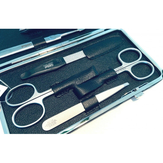 PREMIUM STAINLESS STEEL 7 PCS MEN'S MANICURE SET BY GÖSOL SOLINGEN GERMANY PREMIUM STAINLESS STEEL 7 PCS MEN'S MANICURE SET BY GÖSOL SOLINGEN GERMANY