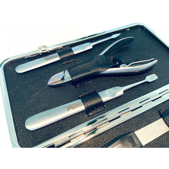 PREMIUM STAINLESS STEEL 7 PCS MEN'S MANICURE SET BY GÖSOL SOLINGEN GERMANY PREMIUM STAINLESS STEEL 7 PCS MEN'S MANICURE SET BY GÖSOL SOLINGEN GERMANY