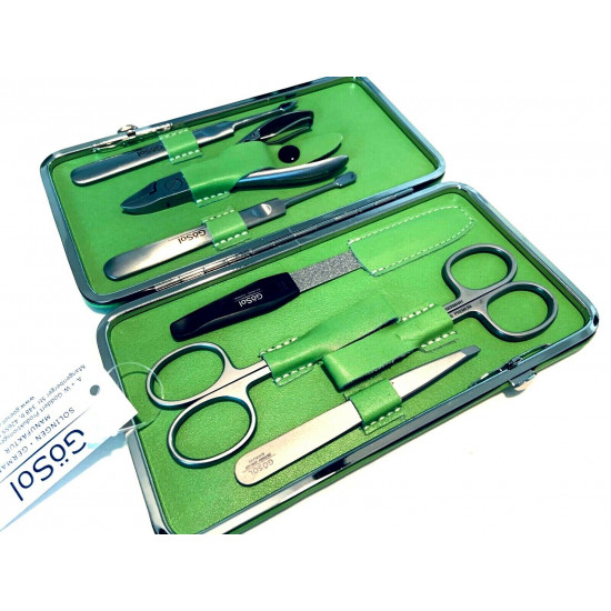 PREMIUM STAINLESS STEEL 7 PCS MEN'S MANICURE SET BY GÖSOL SOLINGEN GERMANY PREMIUM STAINLESS STEEL 7 PCS MEN'S MANICURE SET BY GÖSOL SOLINGEN GERMANY