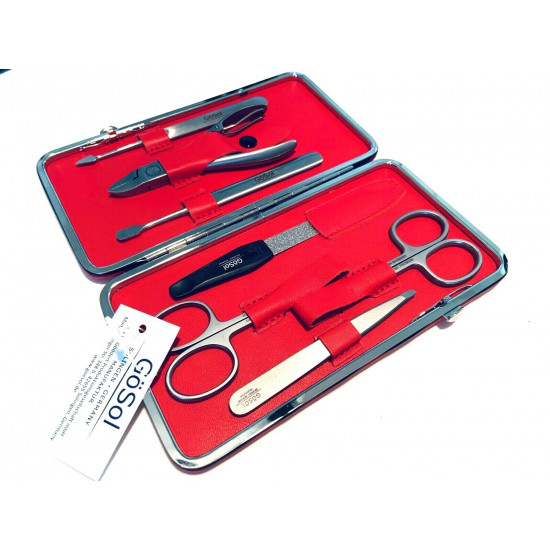 PREMIUM STAINLESS STEEL 7 PCS MEN'S MANICURE SET BY GÖSOL SOLINGEN GERMANY PREMIUM STAINLESS STEEL 7 PCS MEN'S MANICURE SET BY GÖSOL SOLINGEN GERMANY