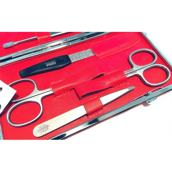 PREMIUM STAINLESS STEEL 7 PCS MEN'S MANICURE SET BY GÖSOL SOLINGEN GERMANY PREMIUM STAINLESS STEEL 7 PCS MEN'S MANICURE SET BY GÖSOL SOLINGEN GERMANY