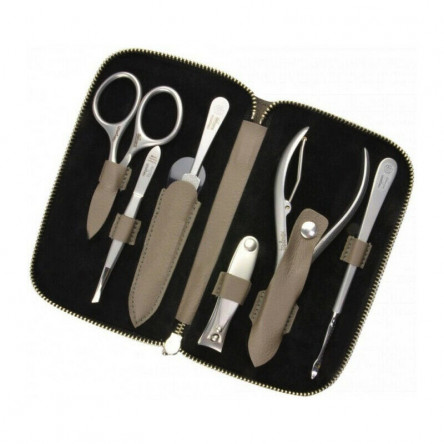 Niegeloh Solingen German Top Quality 6ps Durable Manicure set in Leather Case
