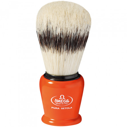 Omega Pure bristle shaving brush with stand Handcrafted in Italy