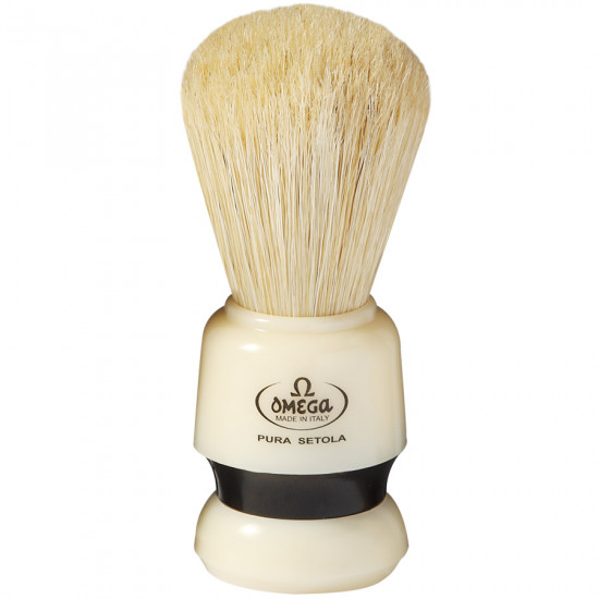 Omega Pure bristle shaving brush with stand Handcrafted in Italy Omega Pure bristle shaving brush with stand Handcrafted in Italy