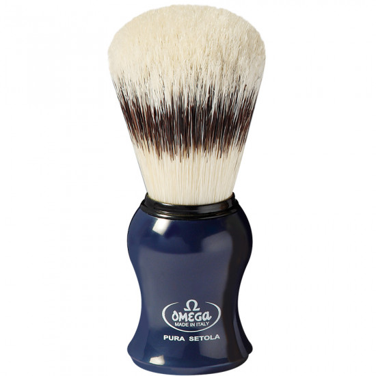 Omega Pure bristle shaving brush with stand Handcrafted in Italy Omega Pure bristle shaving brush with stand Handcrafted in Italy