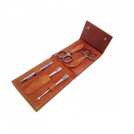 Niegeloh Solingen 5ps German TopInox Top Quality Stainless Steel Manicure set in Durable Leather Case Germany Niegeloh Solingen 5ps German TopInox Top Quality Stainless Steel Manicure set in Durable Leather Case Germany