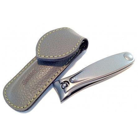 Shpitler 3.5Inch Mid Gray Leather Pouch For Toenail Clippers or Nippers