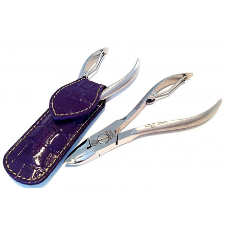 Shpitler 3.5 Inch Purple Leather Case For Toenail Clippers or Nippers