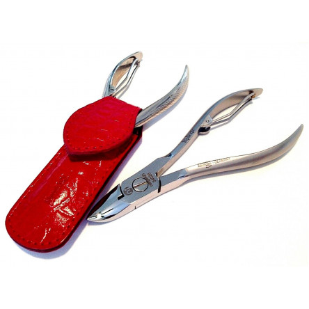 Shpitler 3.5 Inch Red Leather Case For Toenail Clippers or Nippers,