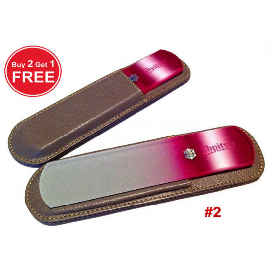 Shpitser Bohemian Crystal Dual Texture Pedicure Bar 6mm thick in high quality leather leather case mid gray purple Shpitser Bohemian Crystal Dual Texture Pedicure Bar 6mm thick in high quality leather leather case mid gray purple