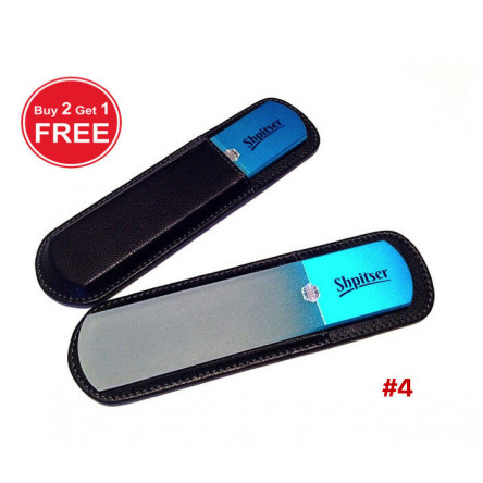 Shpitser Bohemian Crystal Dual Texture Pedicure Bar 6mm thick in high quality leather leather case black blue