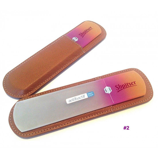 Shpitser Bohemian Crystal Dual Texture Pedicure Bar 6mm thick in high quality leather leather case brown Shpitser Bohemian Crystal Dual Texture Pedicure Bar 6mm thick in high quality leather leather case brown
