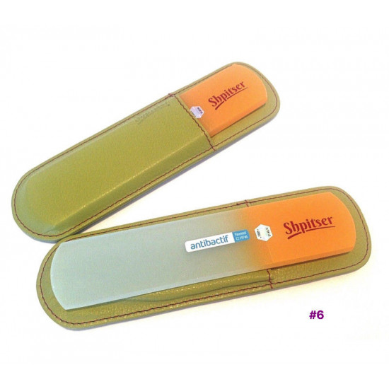 Shpitser Bohemian Crystal Dual Texture Pedicure Bar 6mm thick in high quality leather leather case green orange Shpitser Bohemian Crystal Dual Texture Pedicure Bar 6mm thick in high quality leather leather case green orange