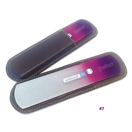 Shpitser Bohemian Crystal Dual Texture Pedicure Bar 6mm thick in high quality leather leather case black purple