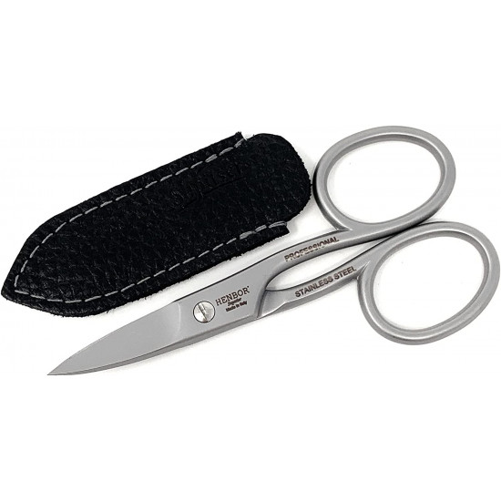 Henbor Professional Stainless Steel Nail Scissors Handcrafted In Italy With Genuine Leather Case made by Shpitser