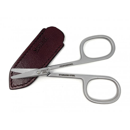 Henbor Professional Premium Stainless Steel Baby Scissors Handcrafted In Italy With Genuine Leather Case made by Shpitser