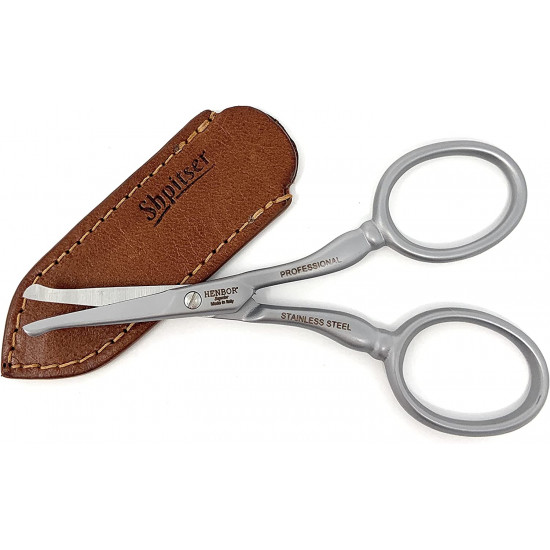 Henbor Professional Premium Stainless Steel Nose Scissors Handcrafted In Italy With Genuine Leather Case made by Shpitser Henbor Professional Premium Stainless Steel Nose Scissors Handcrafted In Italy With Genuine Leather Case made by Shpitser