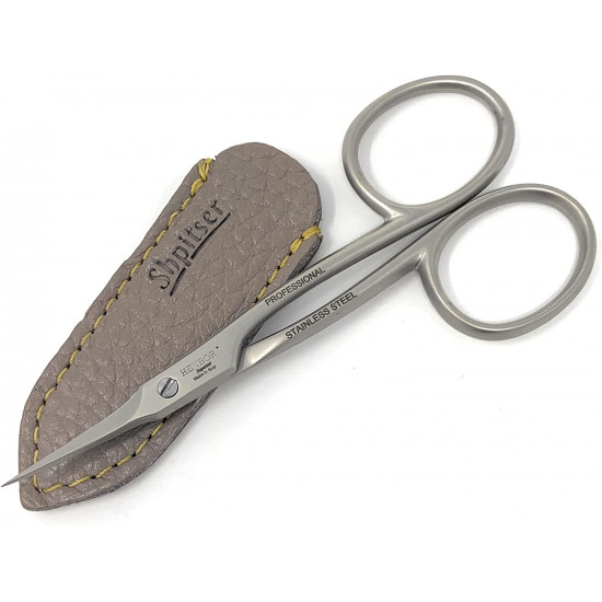 Henbor Professional Left-Handed Stainless Steel Extra Pointed Cuticle Scissors Handcrafted In Italy With Genuine Leather Case made by Shpitser