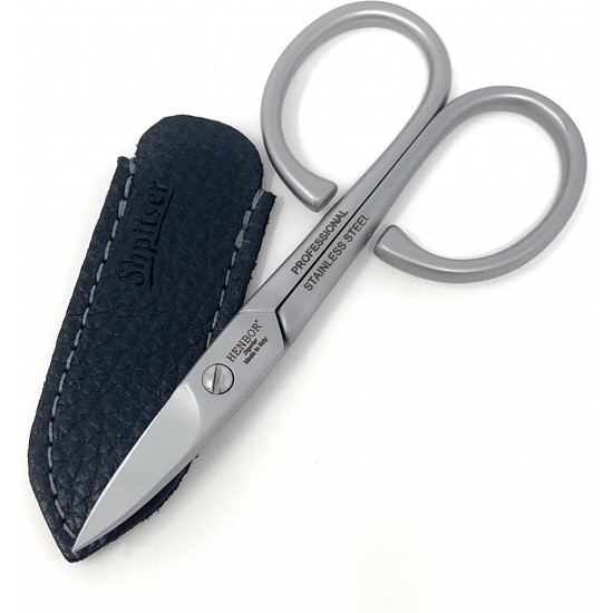 Henbor Professional Luxury Stainless Steel Nail Scissors Handcrafted In Italy With Genuine Leather Case made by Shpitser