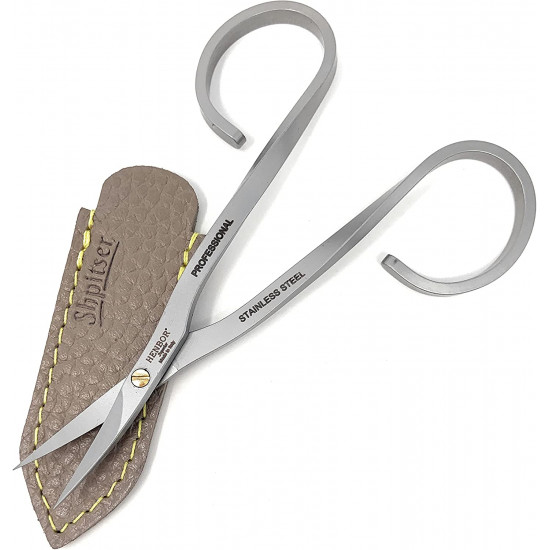 Henbor Professional Premium Stainless Steel Cuticle Scissors Handcrafted In Italy With Genuine Leather Case made by Shpitser