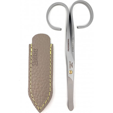 Henbor Professional Premium Stainless Steel Nose Scissors Handcrafted In Italy With Genuine Leather Case made by Shpitser
