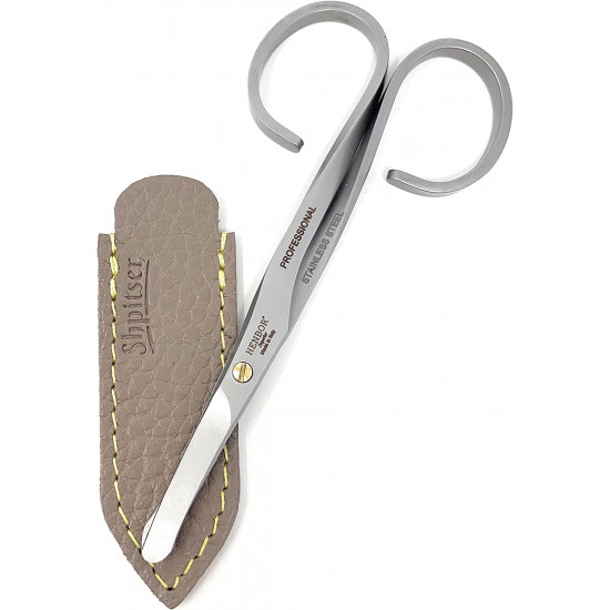 Henbor Professional Premium Stainless Steel Nose Scissors Handcrafted In Italy With Genuine Leather Case made by Shpitser