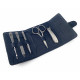 Shpitser 5 Pcs. Stainless Steel Manicure Set In Genuine Nappa Leather Case Made in Solingen Germany