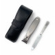 Shpitser Solingen 2 Pcs Stainless Steel German Hand Sharpened Manicure Pedicure Clipper Set In Italian Leather Case Made in Solingen Germany