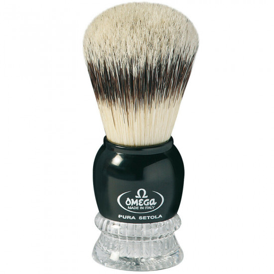Omega Classic Pure Bristle Shaving Brush, Handcrafted in Italy