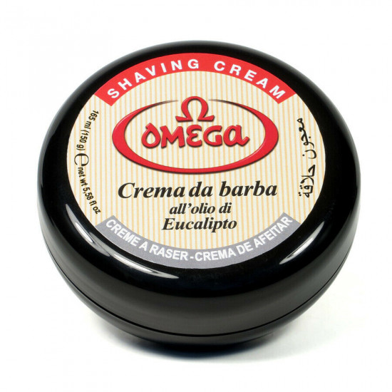 Omega Gift Set: shaving cream + shaving pure bristle brush with holder, Imported