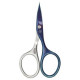 Niegeloh Stainless Steel Titanium Blue Self Sharpened Combination Nail & Cuticle Scissors Made in Solingen Germany in Shpitser Leather Case
