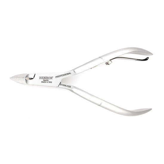 Henbor Professional Premium Surgical Stainless Steel Ergonomic 7 mm Jaw Cuticle Nippers Hand Sharpened & Handcrafted in Premana Italy