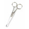 Henbor Professional Nose & Ear Scissors Superior C45 Carbon Steel Nickel Plated Rounded Tip Scissors for Eyebrow, Nose Hair Made in Italy