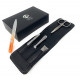 Niegeloh 4 Pieces Stainless Steel Manicure Set In Black Leather Case Made in Solingen Germany, Plus BONUS: SHPITSER Crystal Glass Nail File