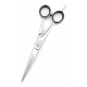 HENBOR"Left Line" Professional Ice Tempered Stainless Steel Hair Shears LEFT-HANDED Extremely Sharp Blades Durable Hypoallergenic Fine Cut Barber Scissors 5.5 inch Handcrafted in Italy