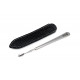 Niegeloh Solingen Surgical Stainless Steel Cuticle Pusher German Manicure Pedicure tool - 12cm in Durable Full Grain Shpitser's Leather Case HandCrafted in Solingen Germany (Black)