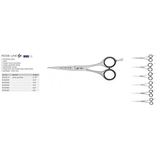 WITTE "ROSE LINE" Professional German Ice Tempered Stainless Steel Hair Shears Extremely Sharp Blades Durable Hypoallergenic Fine Cut Barber Scissors 6 inch Handcrafted in Solingen Germany (6 inch)