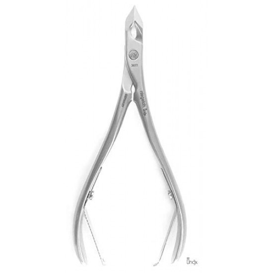 Niegeloh Professional Premium Stainless Steel Extra Pointed 7mm Jaw Cuticle Nippers Made in Solingen, Germany with Full Grain Durable Leather Case Handmade By Shpitser (3/4 jaw (7mm))