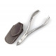 Niegeloh Professional Premium Stainless Steel Triangular 1/2 Jaw Cuticle Nippers Made in Solingen, Germany with Full Grain Durable Leather Case Handmade By Shpitser (1/2 Jaw (5mm))