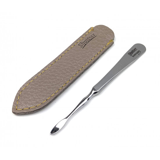 Shpitser Solingen Surgical Stainless Steel Nail Cleaner German Manicure Pedicure tool - 9cm in Durable Full Grain Genuine Leather Case Handcrafted in Solingen Germany