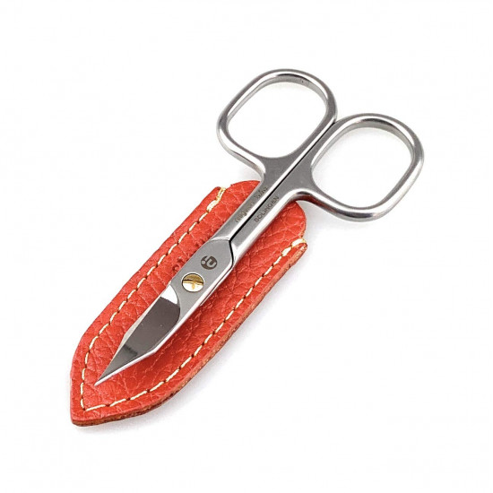 Niegeloh Solingen TOPINOX Curved Stainless Steel Professional Manicure Scissors Cutter - Made in Solingen Germany | Packed with Shpitser Full Grain Leather Case (Combination Nail & Cuticle, Red) Niegeloh Solingen TOPINOX Curved Stainless Steel Professional Manicure Scissors Cutter - Made in Solingen Germany | Packed with Shpitser Full Grain Leather Case (Combination Nail & Cuticle, Red)