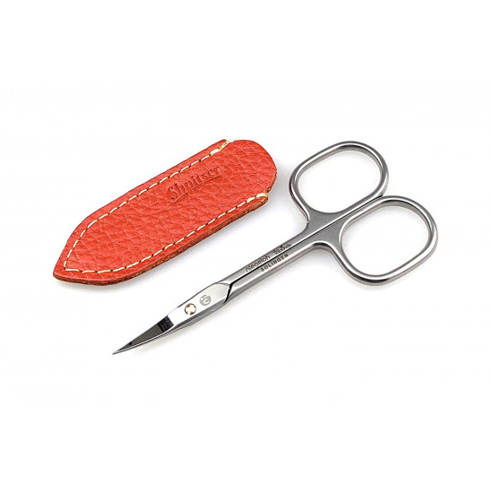 Niegeloh Solingen TOPINOX Curved Stainless Steel Professional Manicure Cuticle Scissors Perfect Cutter - Made in Solingen Germany | Packed with Shpitser Full Grain Leather Case (Cuticle, Red) Niegeloh Solingen TOPINOX Curved Stainless Steel Professional Manicure Cuticle Scissors Perfect Cutter - Made in Solingen Germany | Packed with Shpitser Full Grain Leather Case (Cuticle, Red)