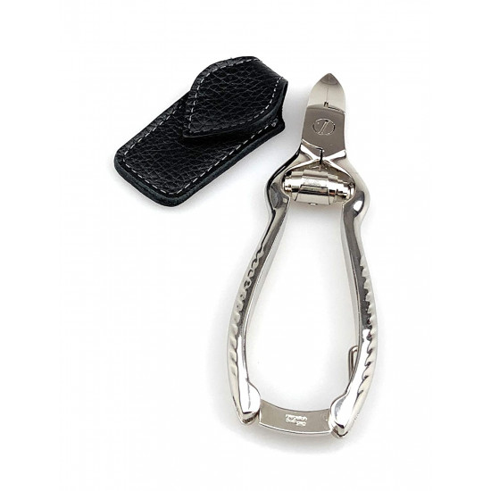 NIEGELOH SOLINGEN Large Heavy Duty Barrel Spring Toe Nail Clipper for Thick Nails, Manicure & Pedicure, Super Sharp Blade Handcrafted in Solingen Germany with Leather Case. (Black) NIEGELOH SOLINGEN Large Heavy Duty Barrel Spring Toe Nail Clipper for Thick Nails, Manicure & Pedicure, Super Sharp Blade Handcrafted in Solingen Germany with Leather Case. (Black)