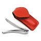 Shpitser Stainless Steel Nail Clipper 6cm German Nail Trimmer Packed with Genuine Leather Case Red