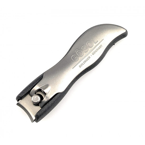 Premium Stainless Steel Curved Nail Clipper with Catcher German No Splash Nail Cutter 6cm Handcrafted in Solingen Germany by GÖSOL