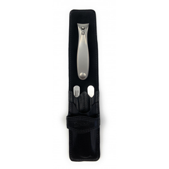 Shpitser TopInox Stainless Steel Hand Sharpened Manicure Pedicure Travel Set Grooming Kit In Italian Leather Case Made in Solingen Germany Shpitser TopInox Stainless Steel Hand Sharpened Manicure Pedicure Travel Set Grooming Kit In Italian Leather Case Made in Solingen Germany