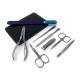 Niegeloh Solingen 7 pcs XL TopInox Surgical Stainless Steel German Men's Manicure Set Grooming kit In Black Leather Case Made in Solingen Germany Niegeloh Solingen 7 pcs XL TopInox Surgical Stainless Steel German Men's Manicure Set Grooming kit In Black Leather Case Made in Solingen Germany